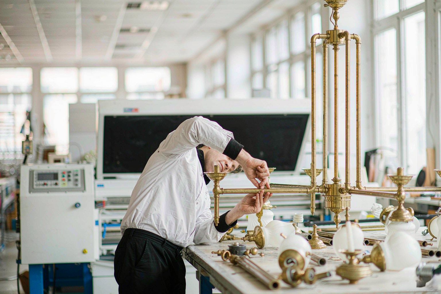 Inside the lighting workshop