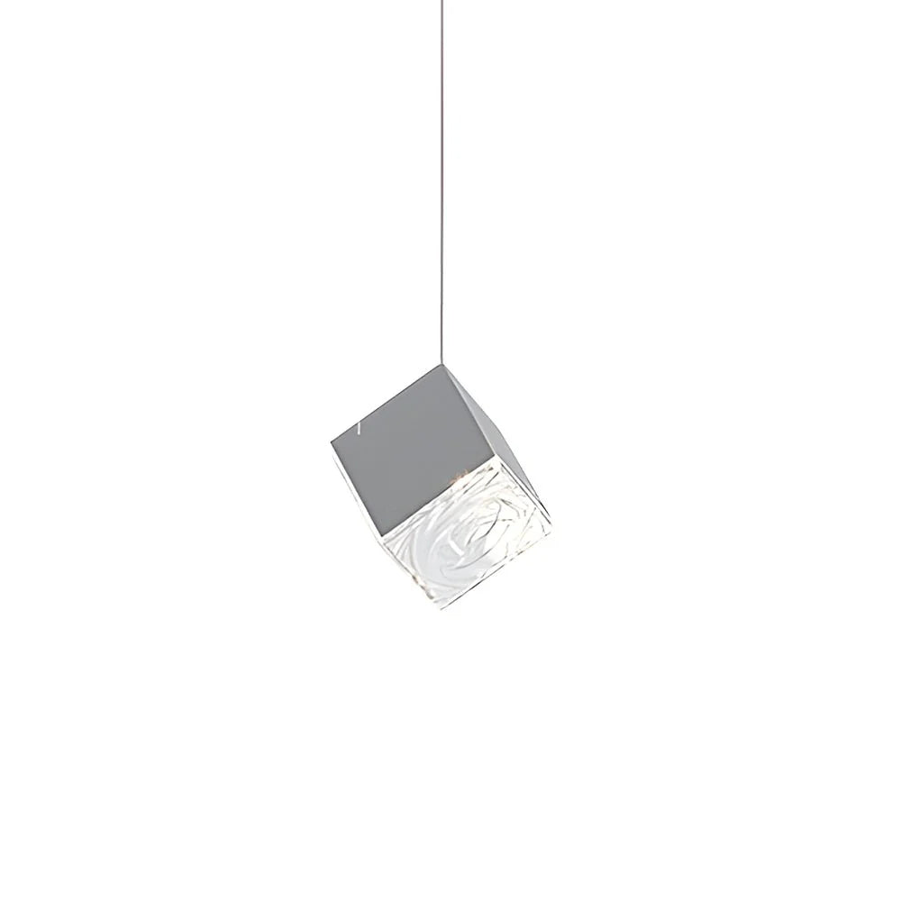 1/3/6/9-Light Multi Glass Ice Cube Metallic Staircase Chandelier - XYlight