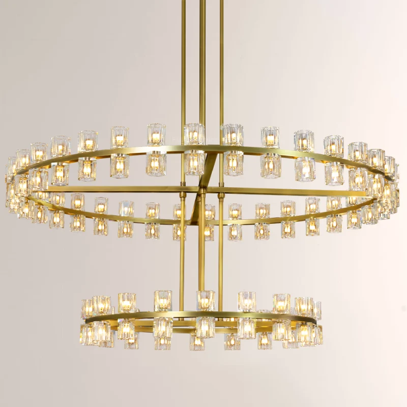 Acelvane Wine-Glass Round 2-Tier Chandelier
