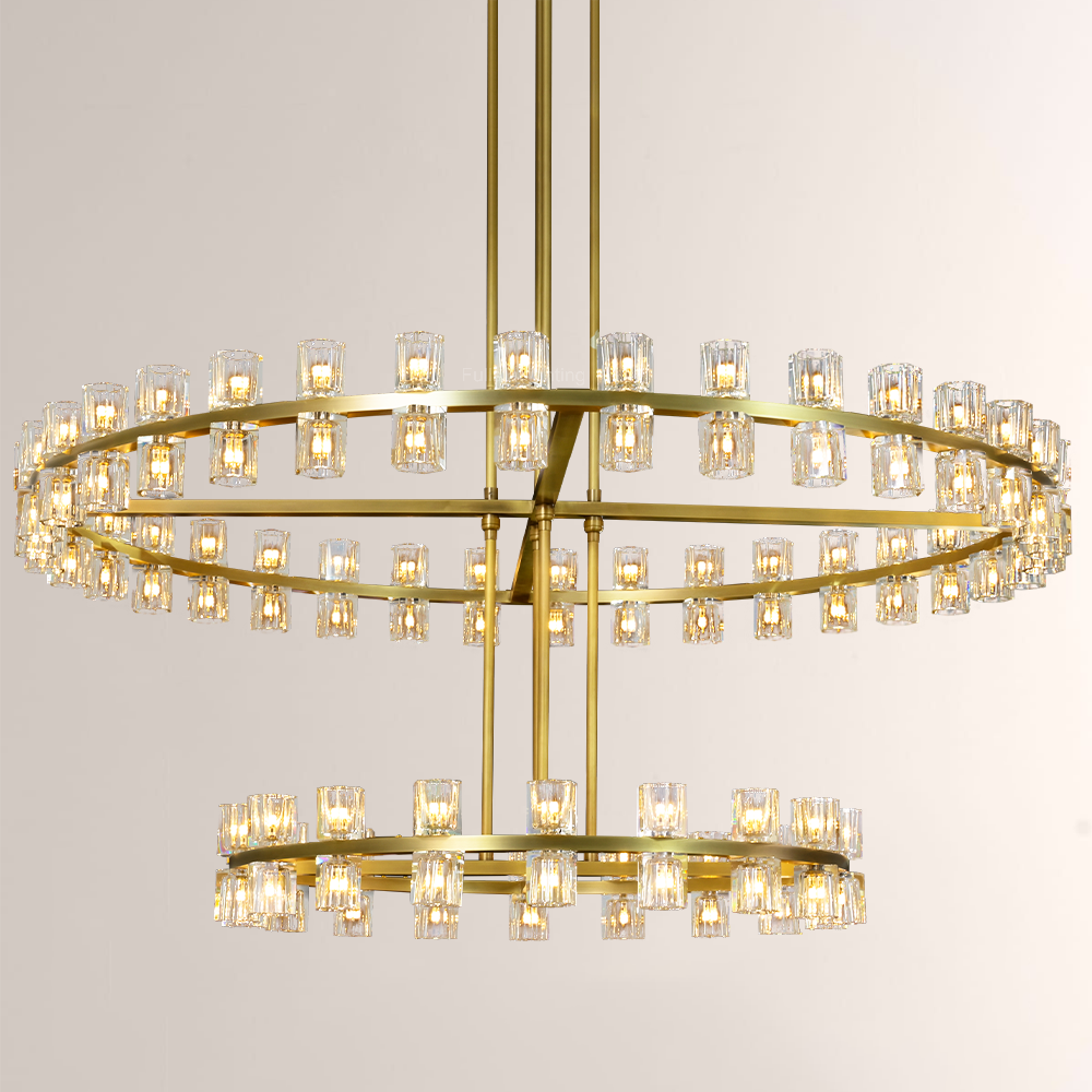 Acelvane Wine-Glass Round 2-Tier Chandelier - XYlight