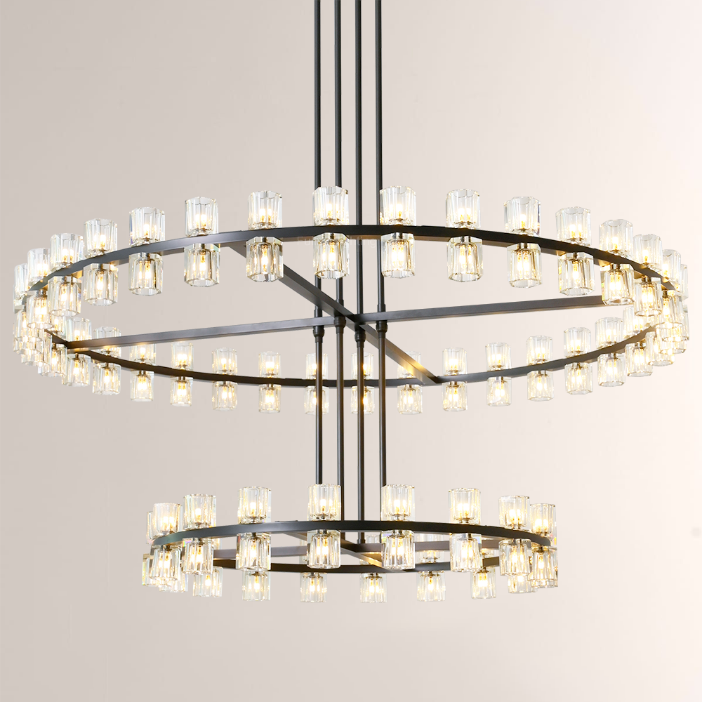 Acelvane Wine-Glass Round 2-Tier Chandelier - XYlight