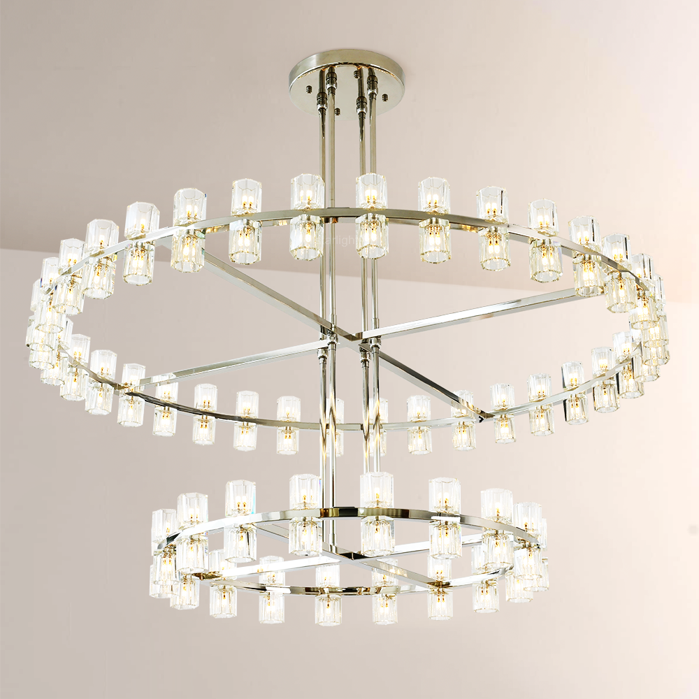 Acelvane Wine-Glass Round 2-Tier Chandelier - XYlight