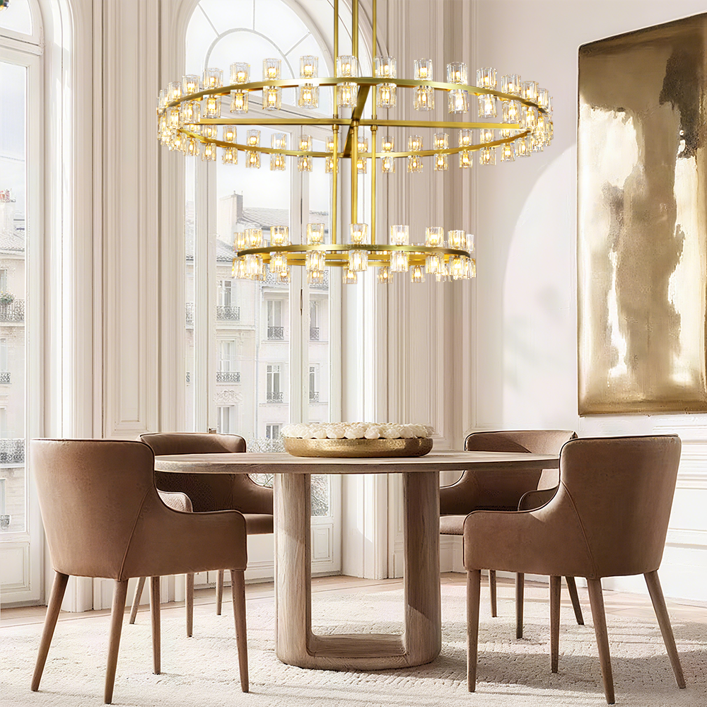 Acelvane Wine-Glass Round 2-Tier Chandelier - XYlight