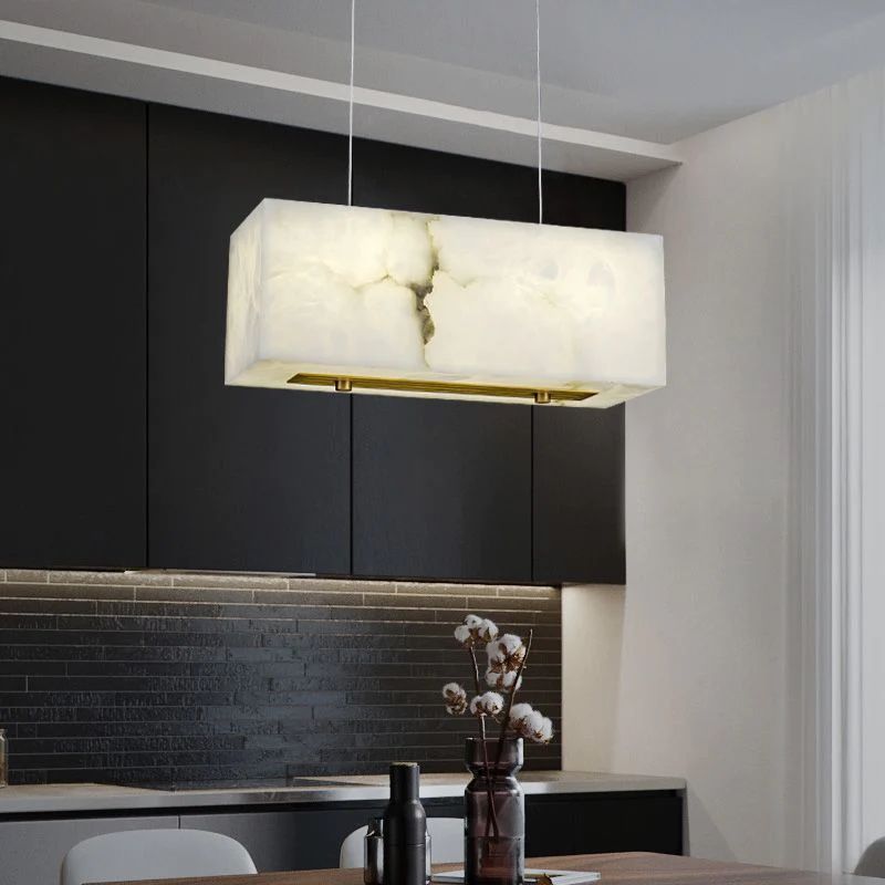Alabaster Cuboid Dining Room Chandelier - XYlight