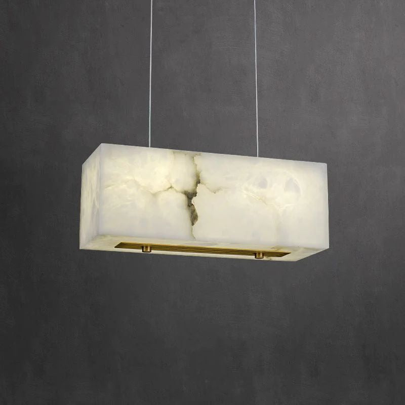 Alabaster Cuboid Dining Room Chandelier - XYlight