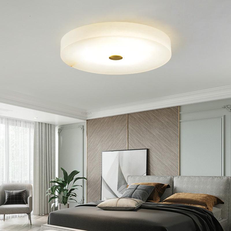 Alabaster Flush Mounted Round Led Chandelier - XYlight