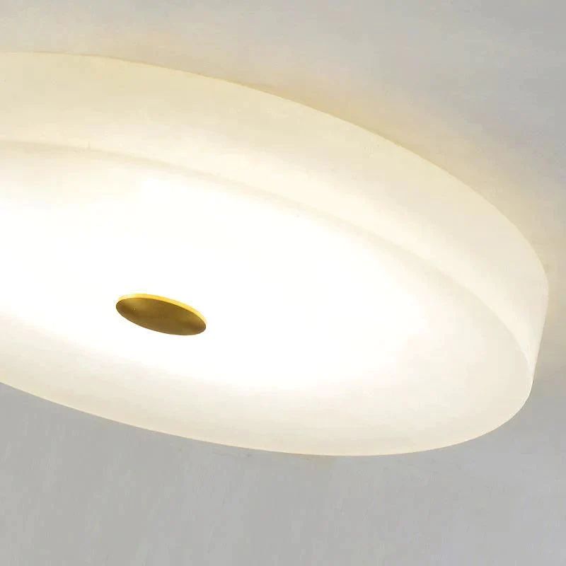 Alabaster Flush Mounted Round Led Chandelier - XYlight