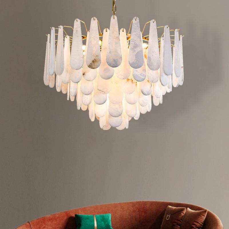 Alabaster Foyer Modern Chandelier - XYlight