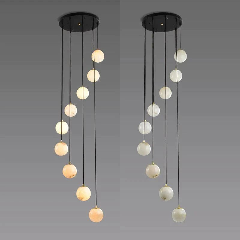 Alabaster Global Wavy Chandelier - XYlight