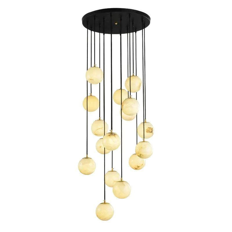 Alabaster Global Wavy Chandelier - XYlight