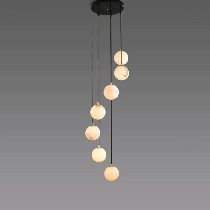 Alabaster Global Wavy Chandelier - XYlight