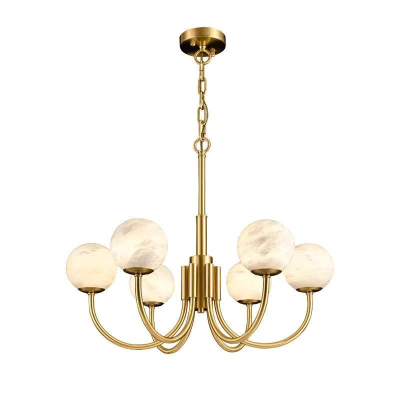 Alabaster Modern Brass Chandelier - XYlight