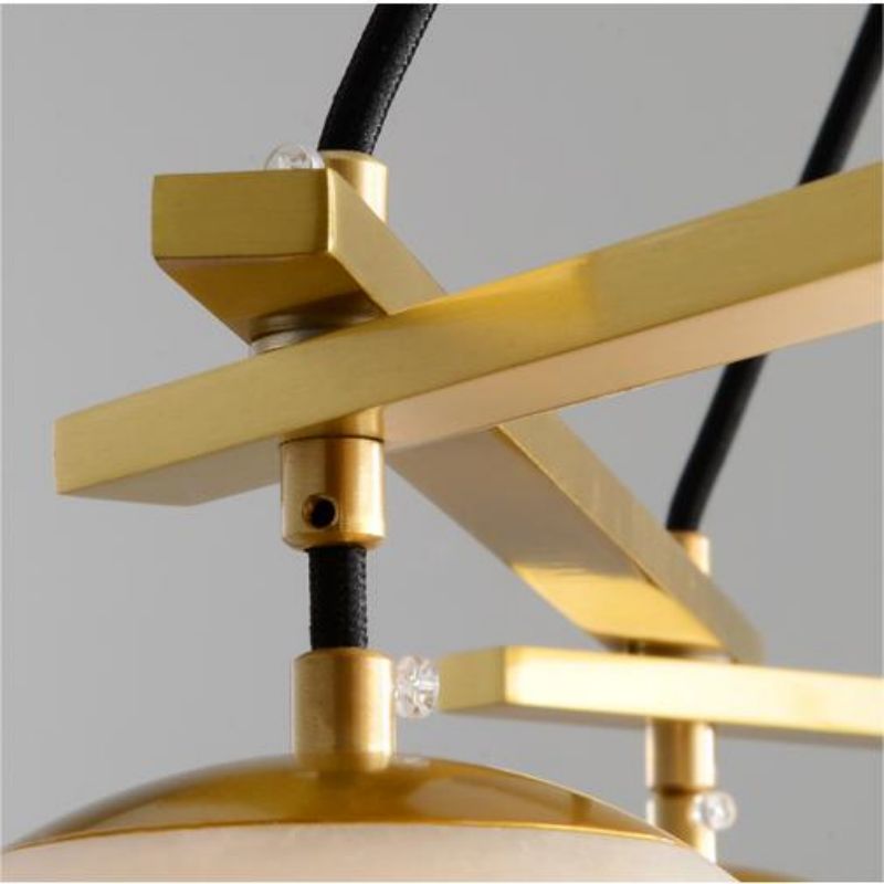 Alabaster Modern Round Ball Chandelier - XYlight