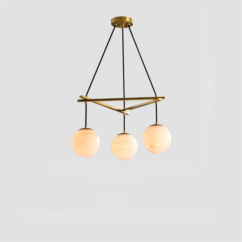 Alabaster Modern Round Ball Chandelier - XYlight