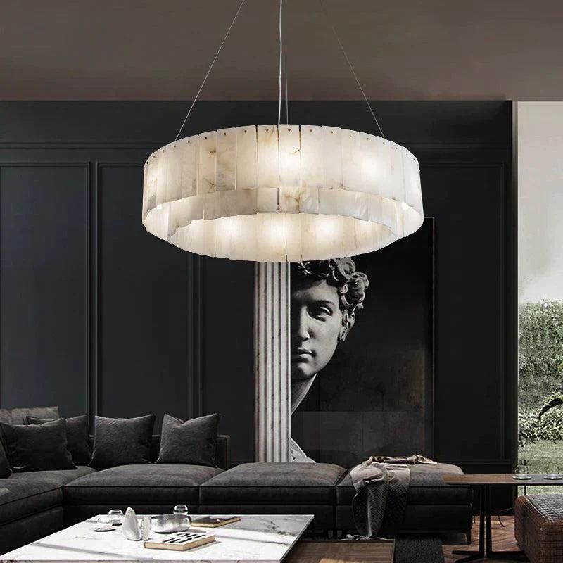 Alabaster Modern Round Chandelier - XYlight