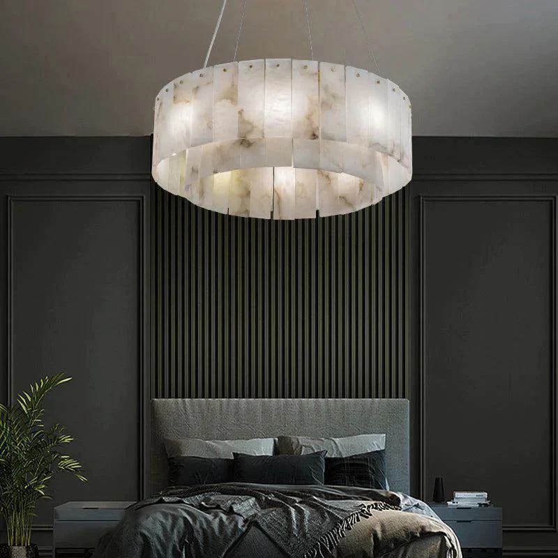 Alabaster Modern Round Chandelier - XYlight