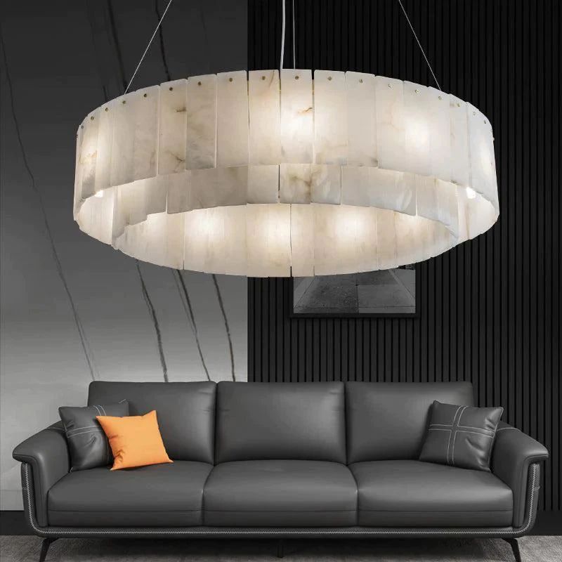 Alabaster Modern Round Chandelier - XYlight