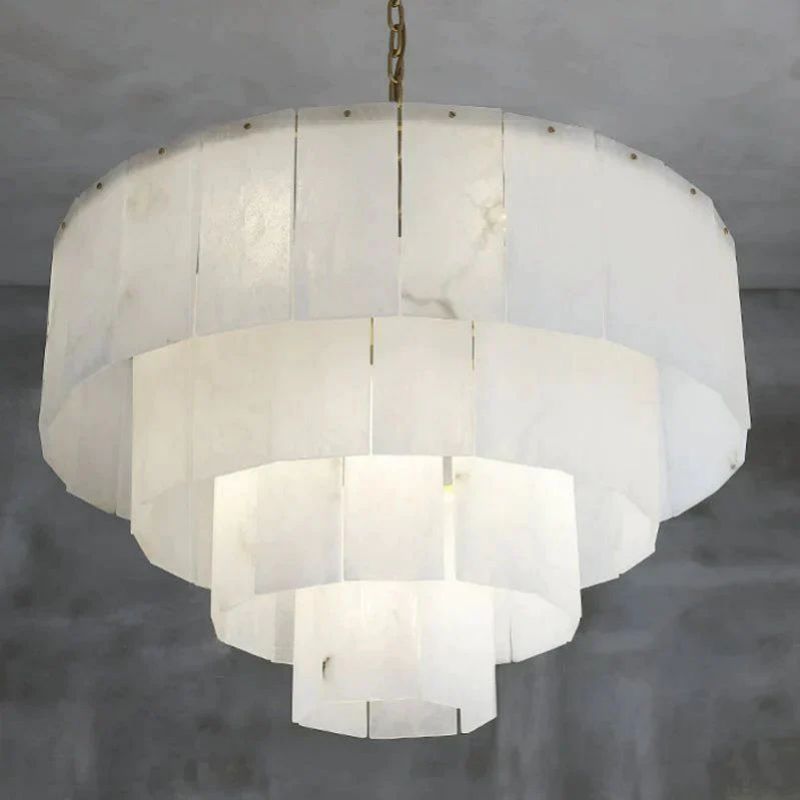 Alabaster Multi-Layer Modern Round Chandelier - XYlight