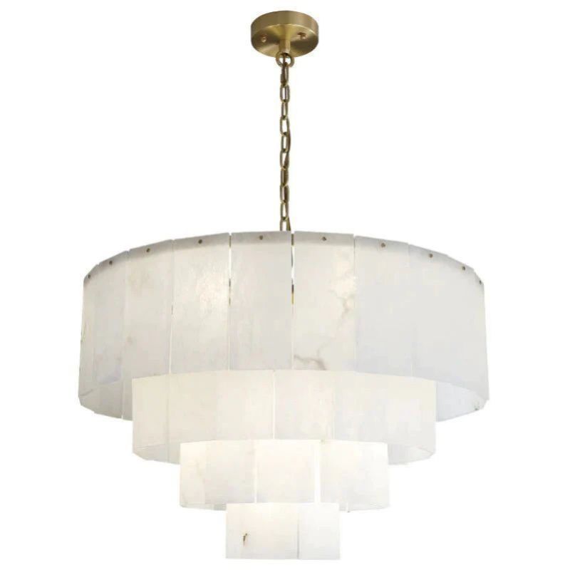 Alabaster Multi-Layer Modern Round Chandelier - XYlight