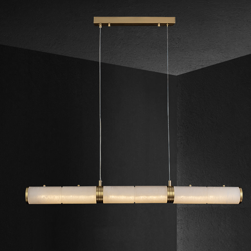 Alabaster Modern Art Linear Pendant - XYlight