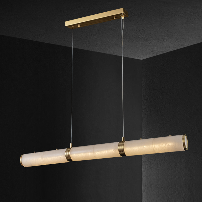 Alabaster Modern Art Linear Pendant - XYlight
