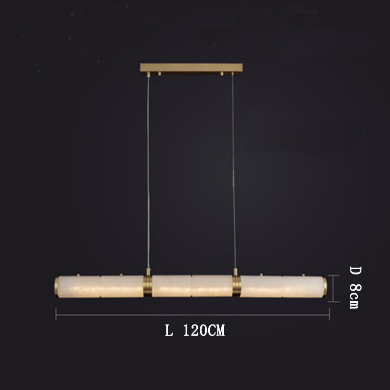 Alabaster Modern Art Linear Pendant - XYlight