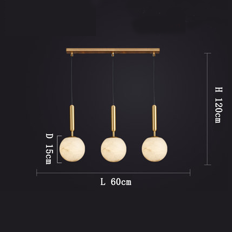Alabaster Round Art Pendant Light - XYlight