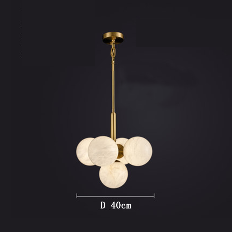 Alabaster Round Art Pendant Light - XYlight