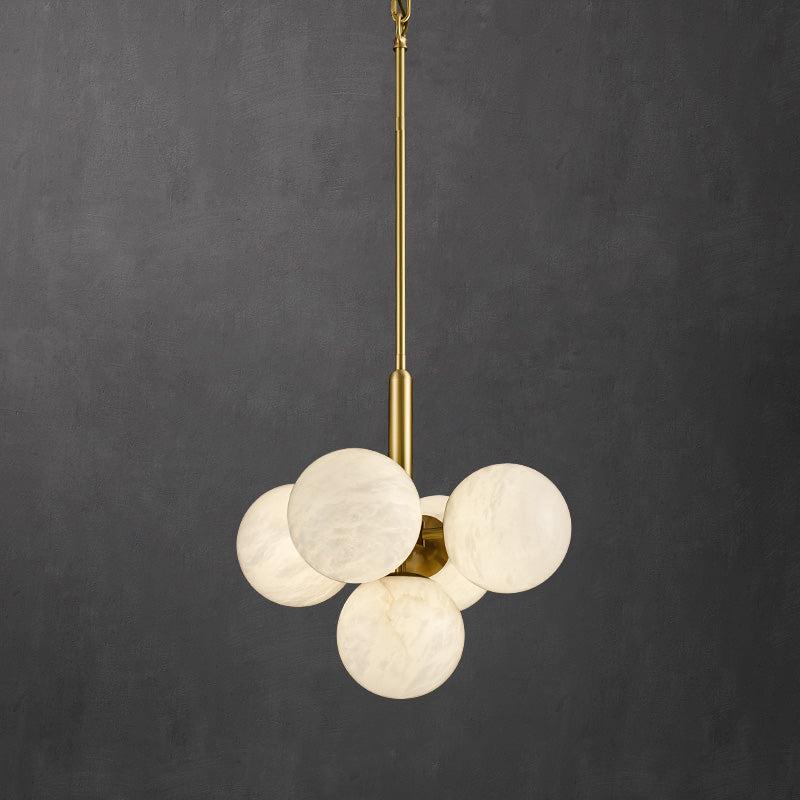Alabaster Round Art Pendant Light - XYlight