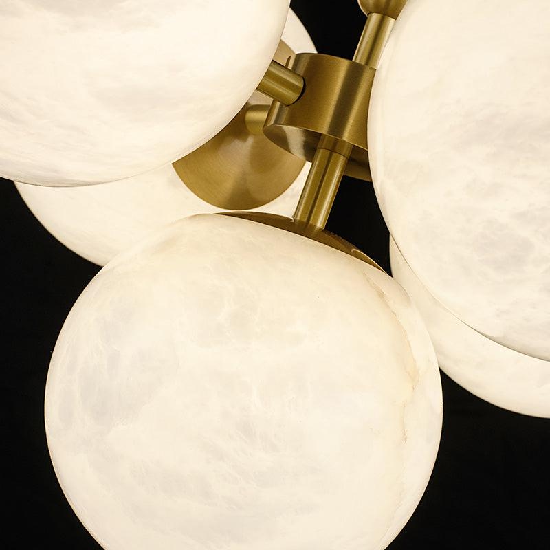 Alabaster Round Art Pendant Light - XYlight