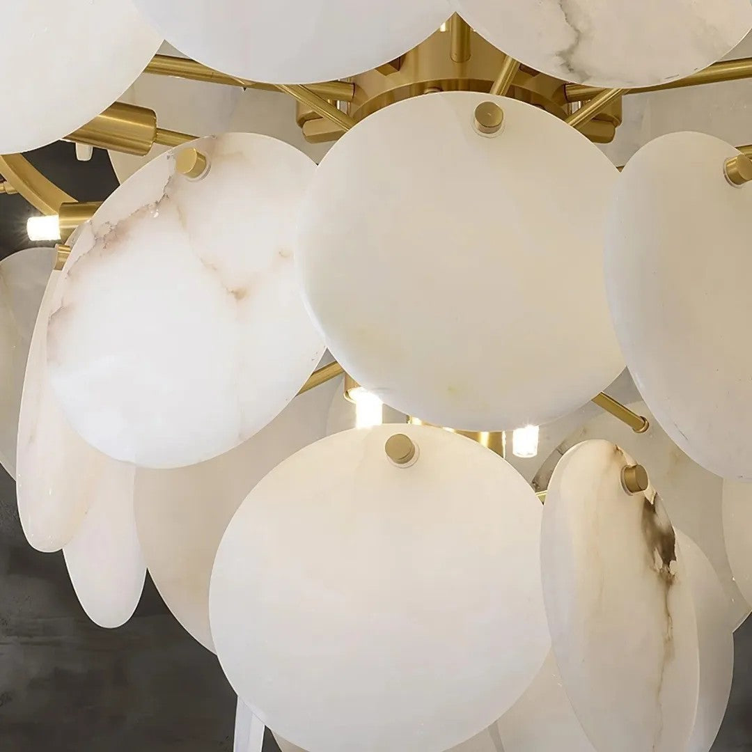 Alabaster Tusrsic Petal Cluster 4 Tier Chandelier - XYlight