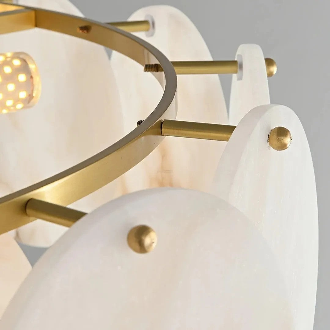 Alabaster Tusrsic Petal Cluster 4 Tier Chandelier - XYlight