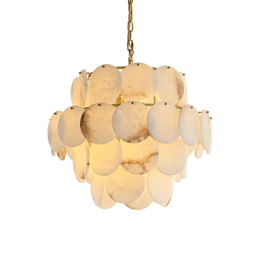 Alabaster Tusrsic Petal Cluster 4 Tier Chandelier - XYlight
