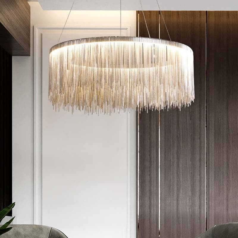 Alisa Luxury Round Chain Tassel Chandelier - XYlight