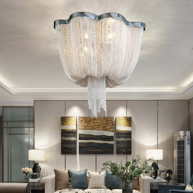 Aluminum Chain Tassel Chandelier - XYlight