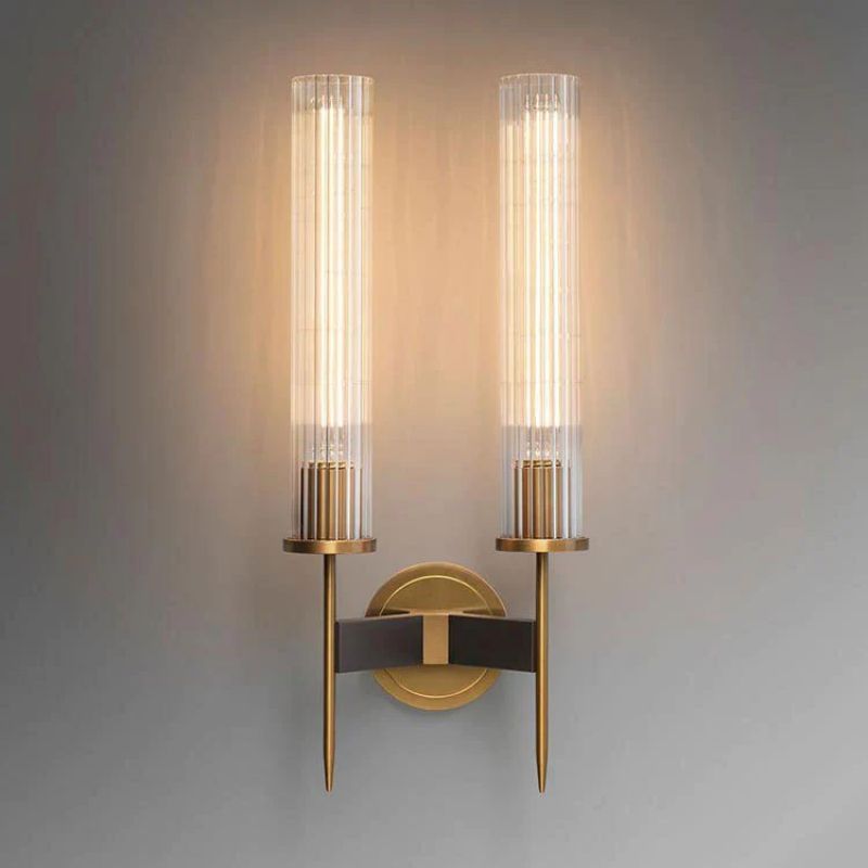 Alury Channel Glass Double Wall Sconce