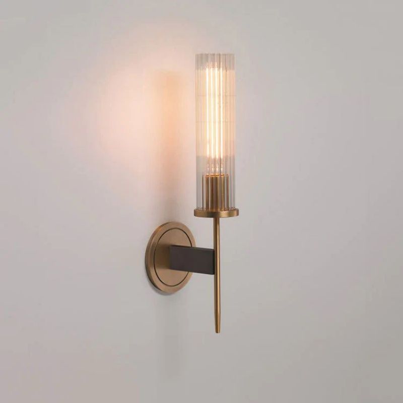 Alury Single Head Crystal Shade Candlestick Wall Sconce