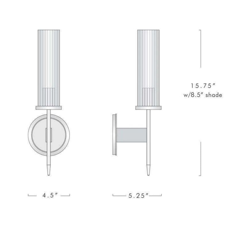 Alury Single Head Crystal Shade Candlestick Wall Sconce - XYlight