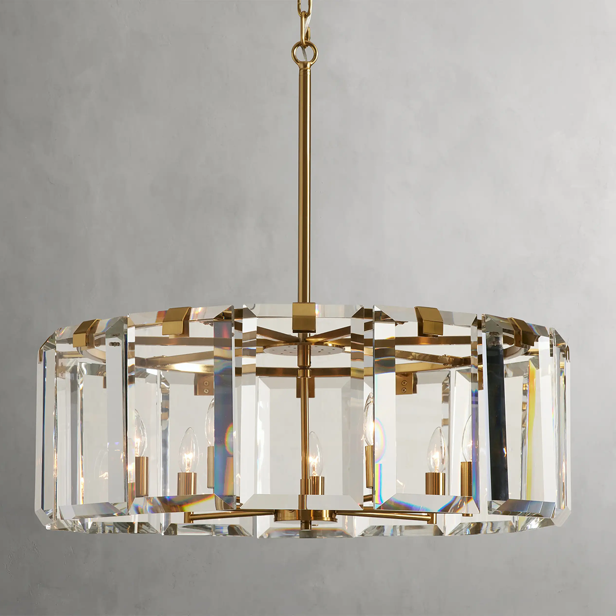 Amalven Faceted Crystal Round Chandelier - XYlight