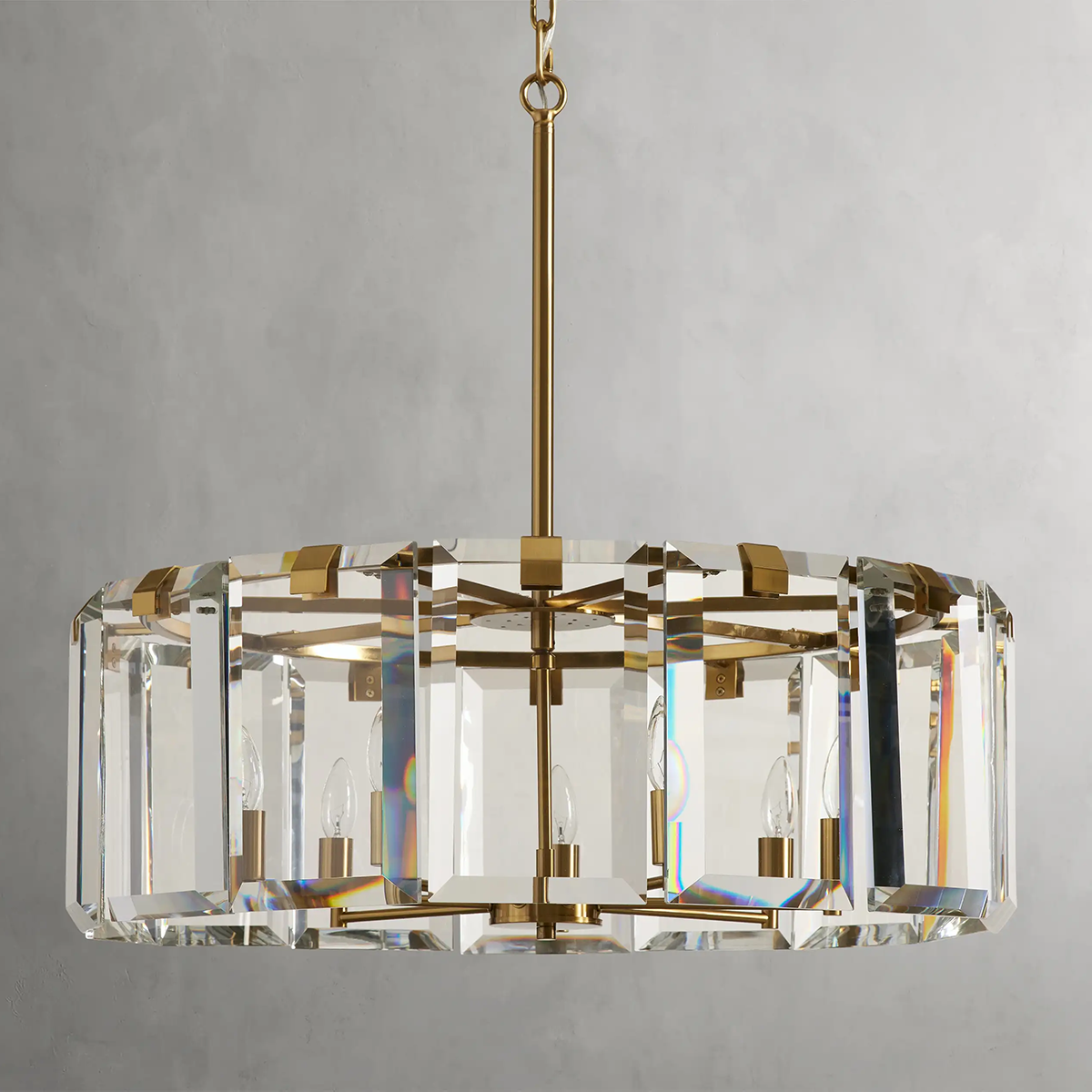 Amalven Faceted Crystal Round Chandelier - XYlight