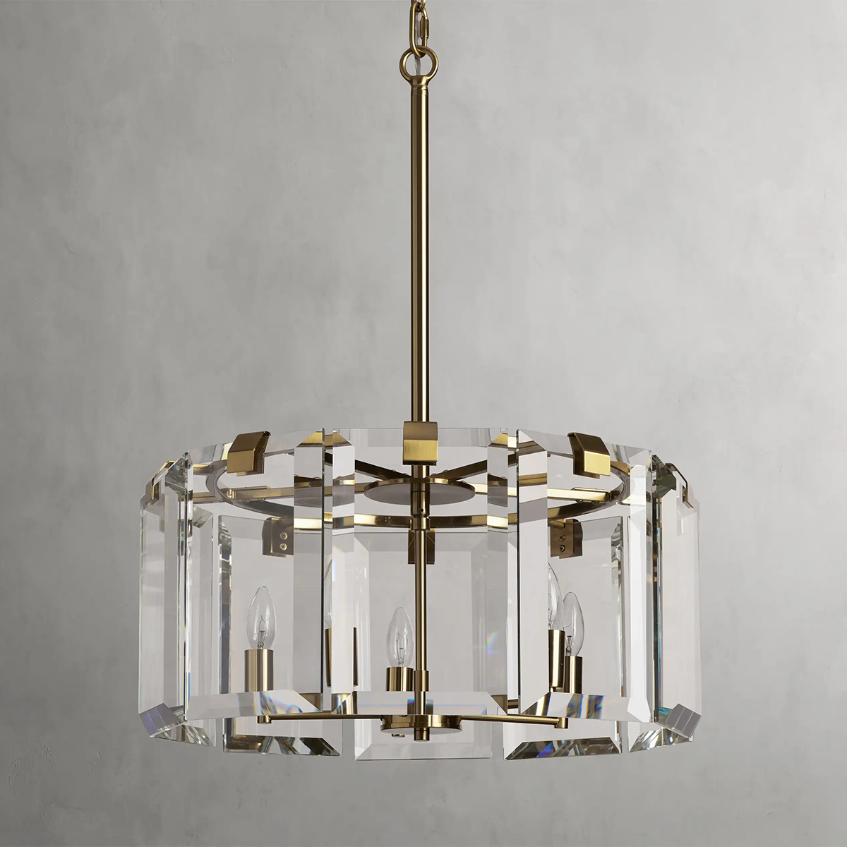 Amalven Faceted Crystal Round Chandelier - XYlight