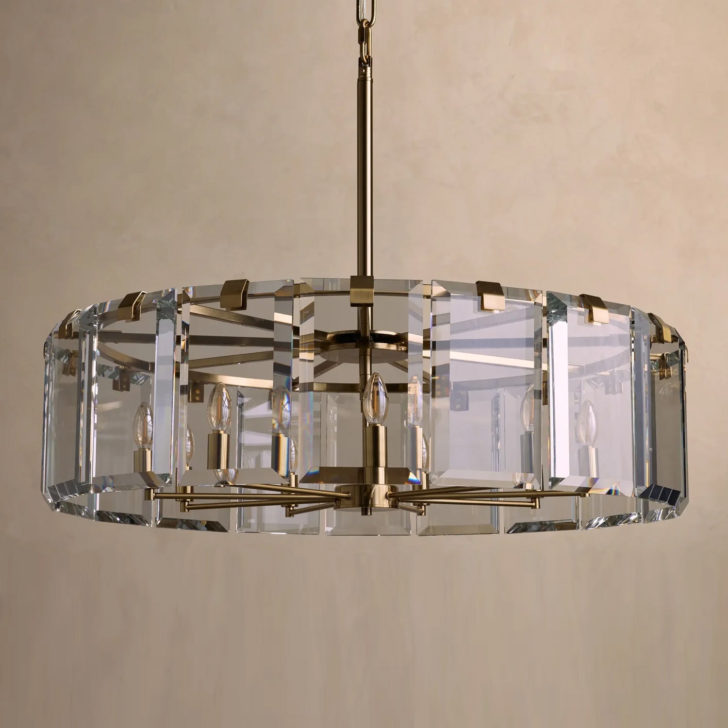 Amalven Faceted Crystal Round Chandelier - XYlight