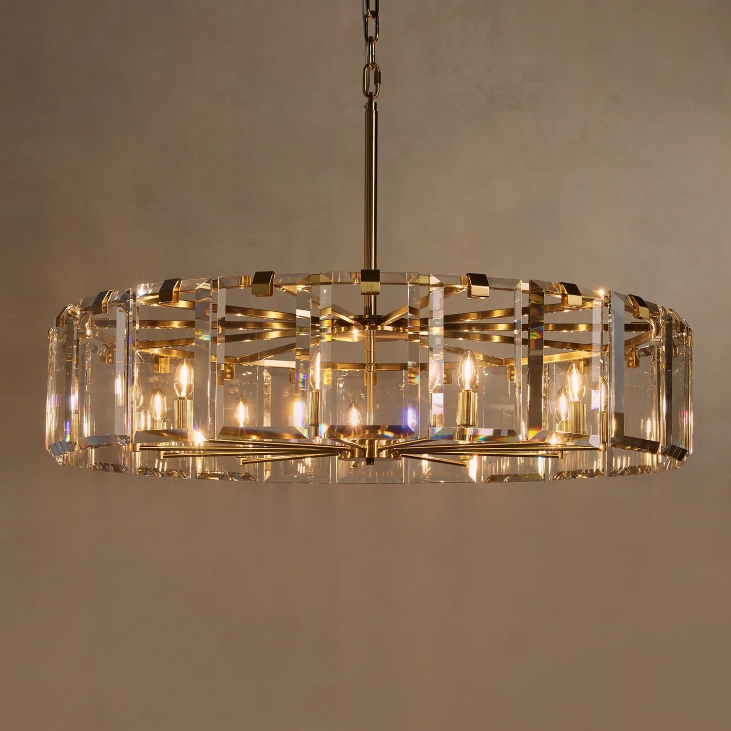Amalven Faceted Crystal Round Chandelier - XYlight