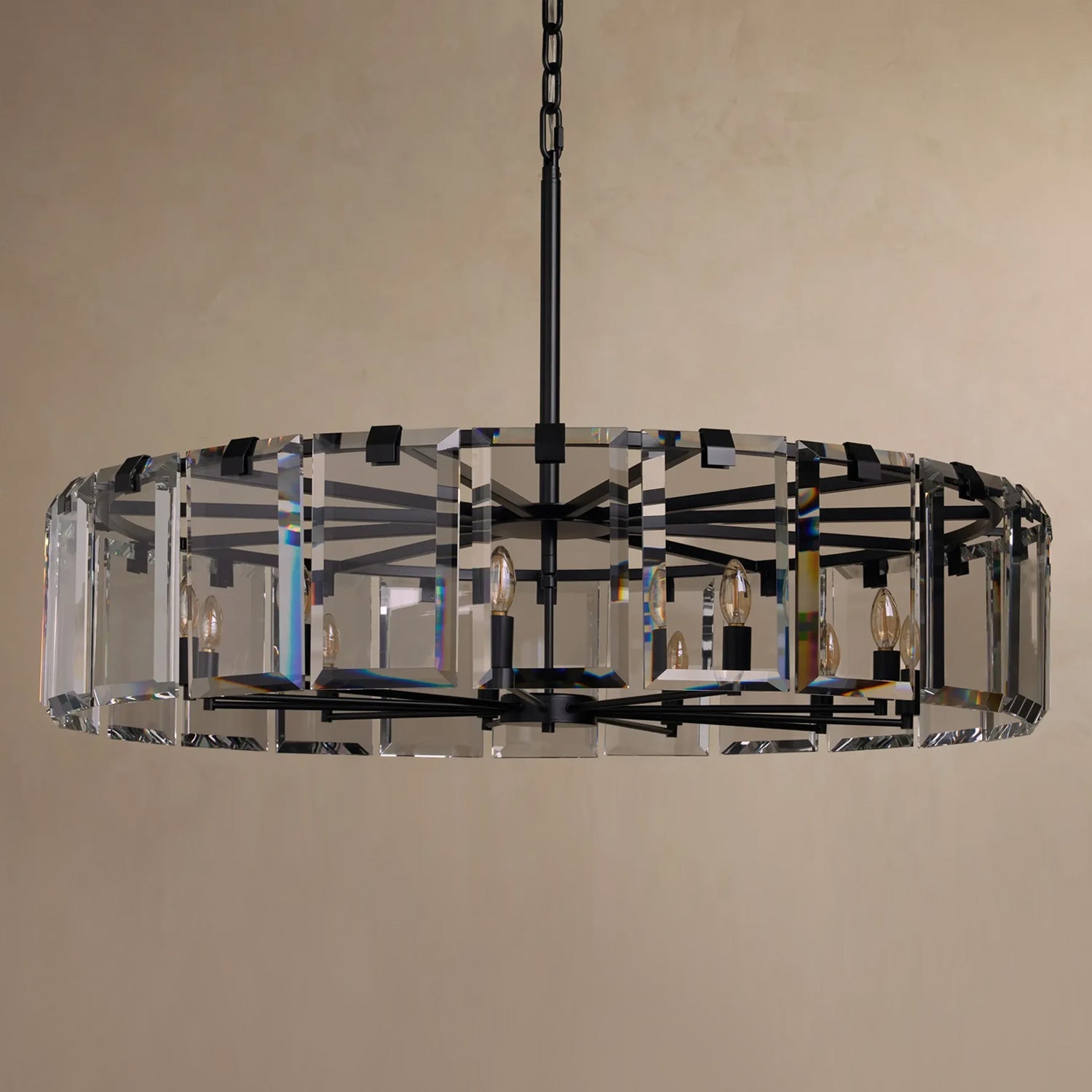 Amalven Faceted Crystal Round Chandelier - XYlight