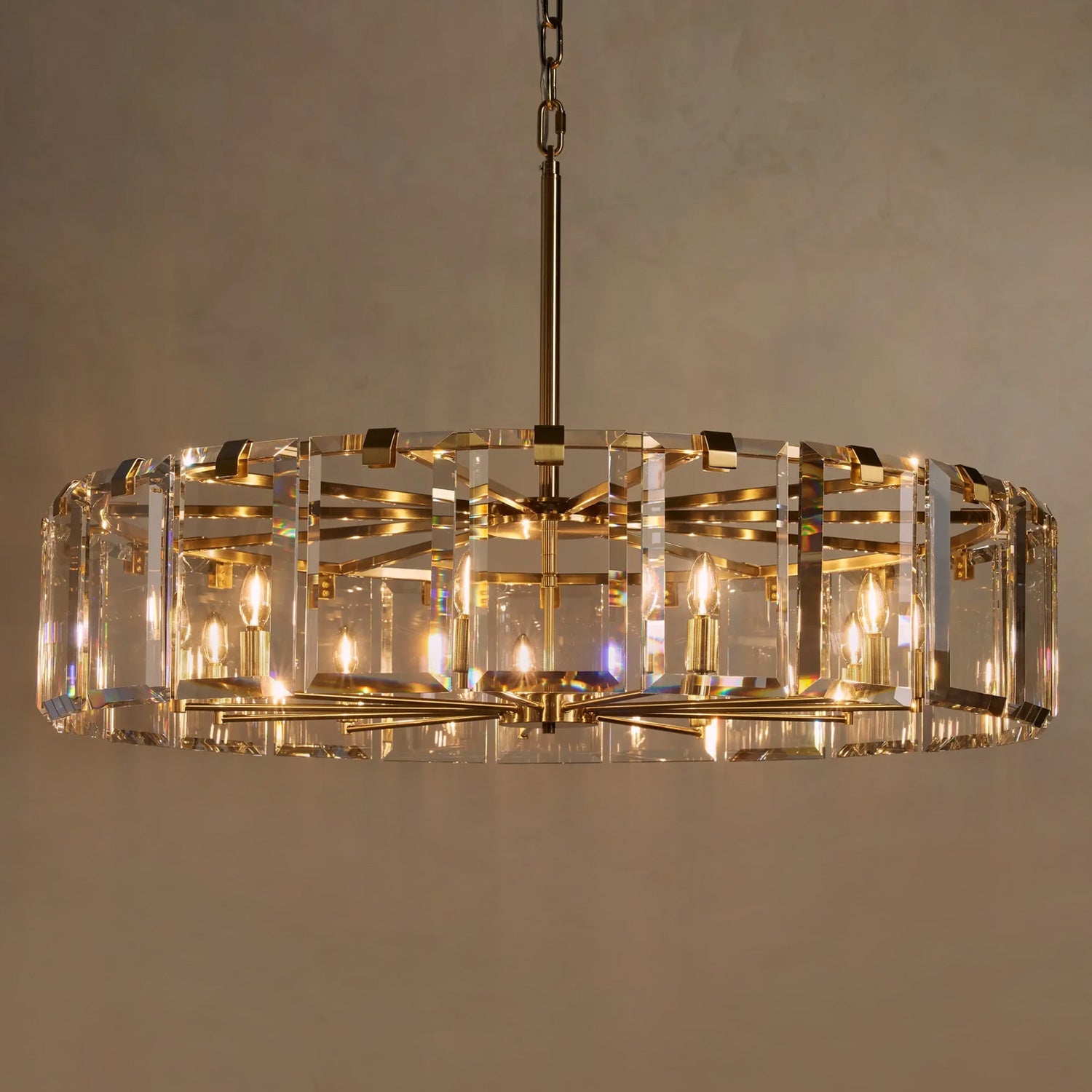 Amalven Faceted Crystal Round Chandelier - XYlight