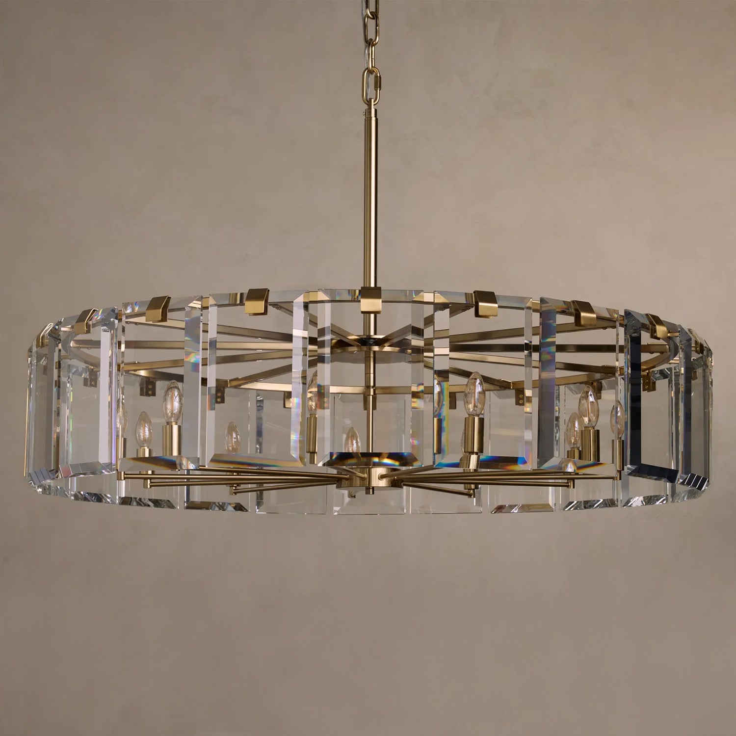 Amalven Faceted Crystal Round Chandelier - XYlight