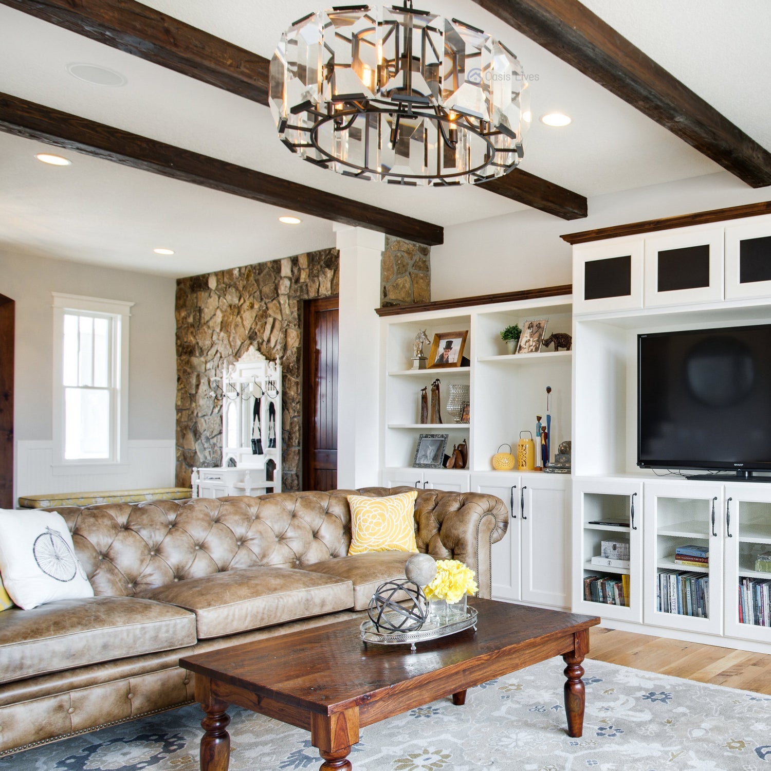 Amalven Faceted Crystal Round Chandelier - XYlight
