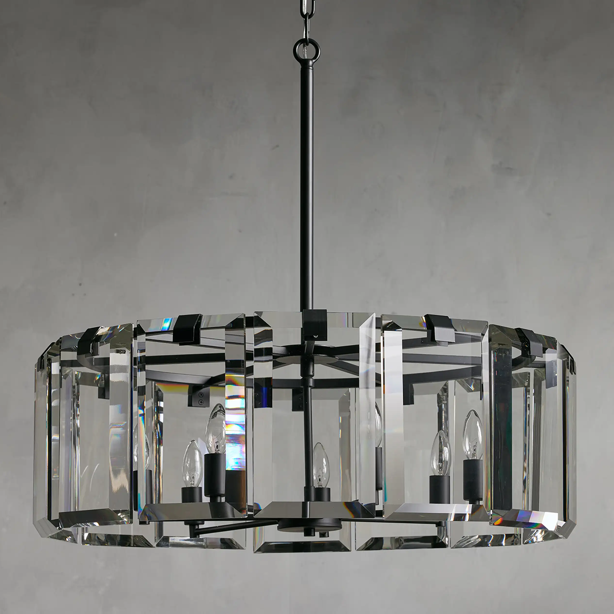 Amalven Faceted Crystal Round Chandelier - XYlight