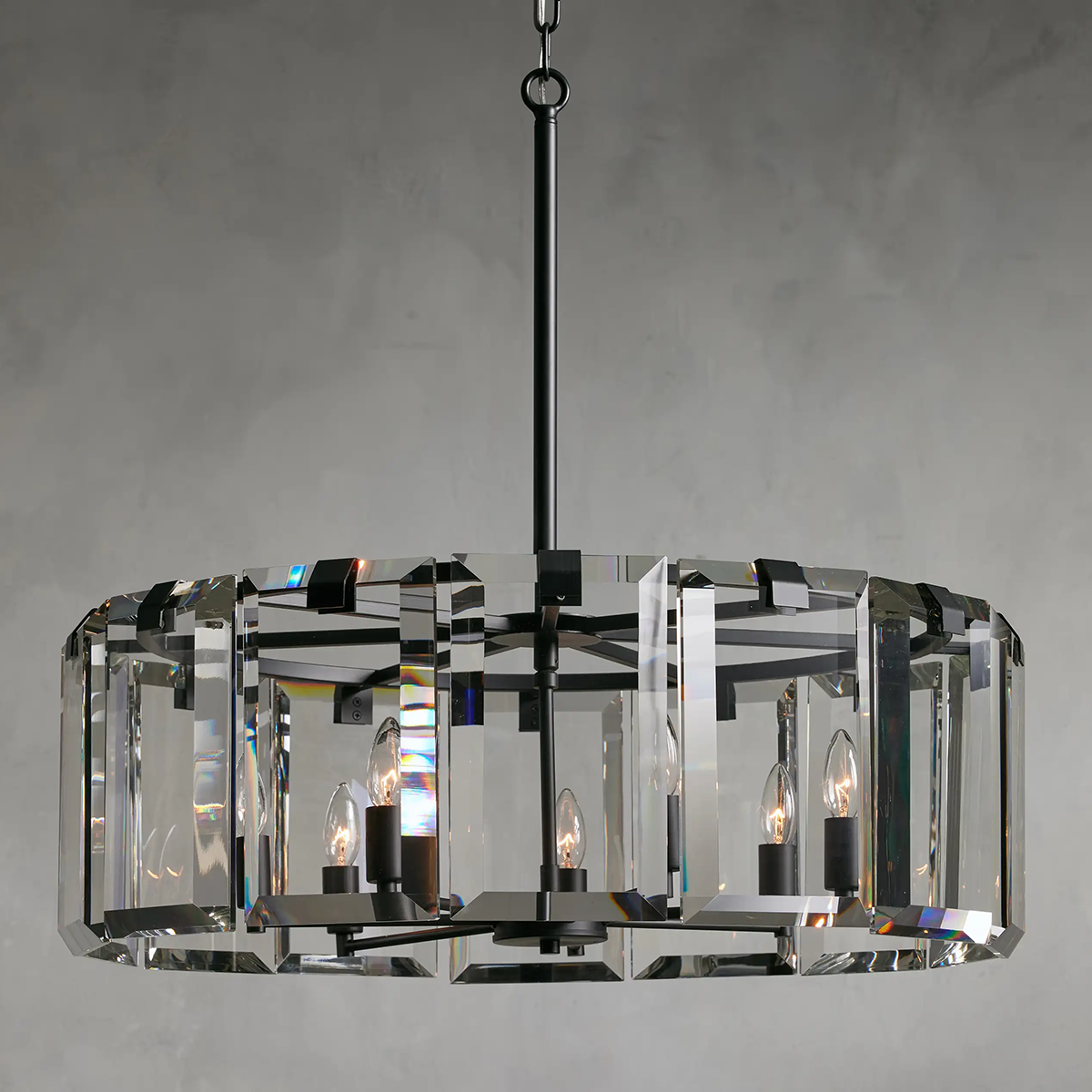 Amalven Faceted Crystal Round Chandelier - XYlight