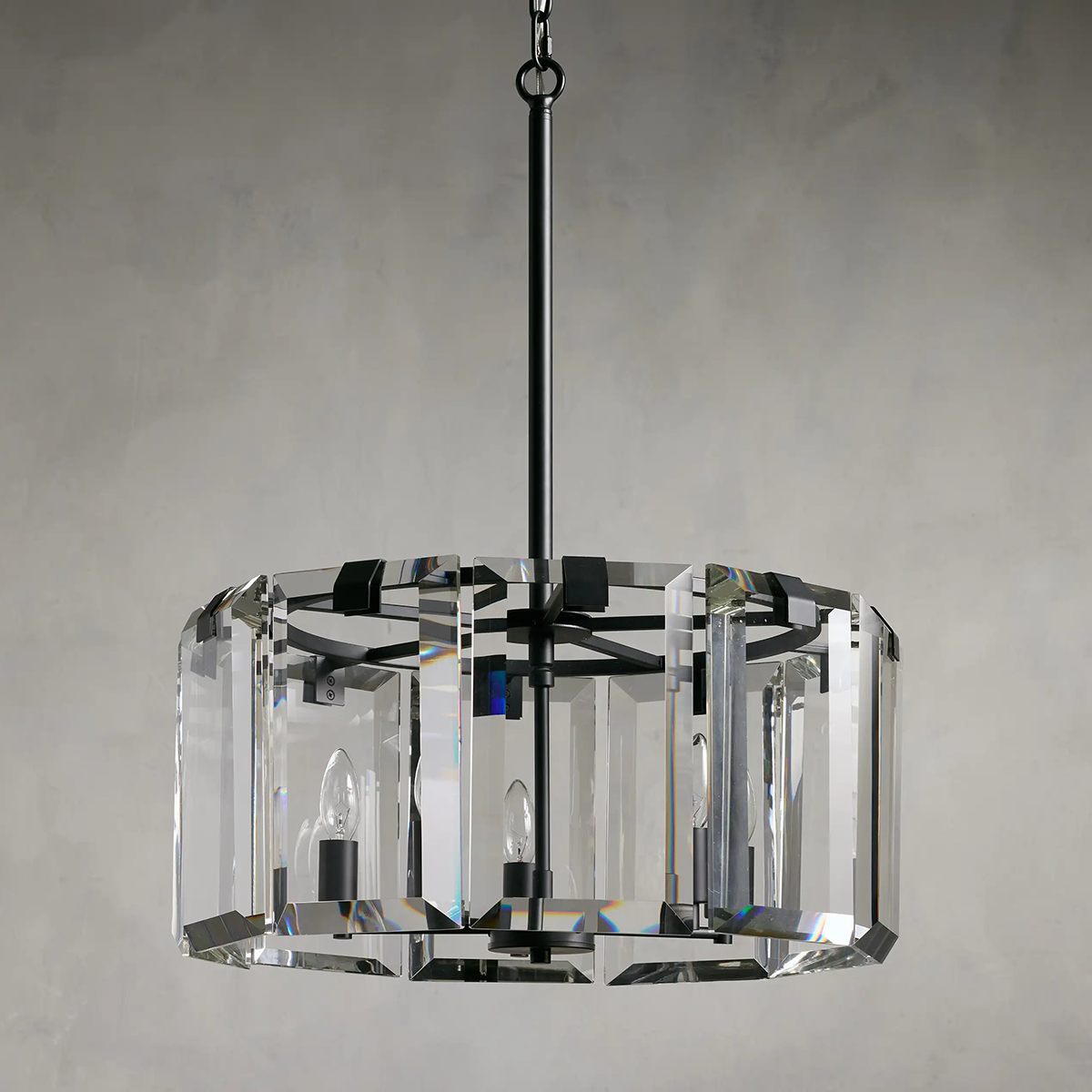 Amalven Faceted Crystal Round Chandelier - XYlight